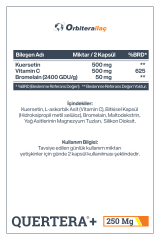 Orbitera İlaç Quertera Plus Kuersetin, Vitamin C, Bromelain Içeren Takviye Edici Gıda