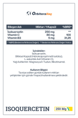 Orbitera İlaç Isoquercetin 250 Mg İçeren Takviye Edici Gıda