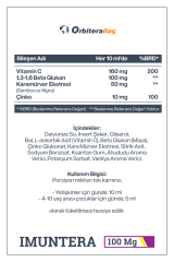 Orbitera İlaç İmuntera Kara Mürver Ekstresi, Beta Glukan, Çinko, Vitamin C İçeren Takviye Edici Gıda